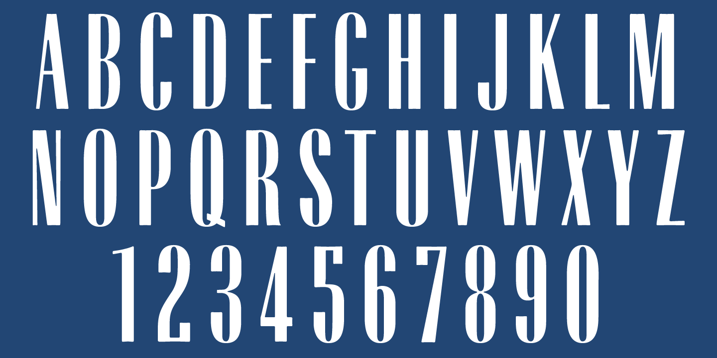 Пример шрифта Radiant Extra Condensed CT Bold